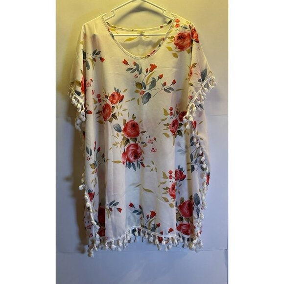 Floral‎ Sheer Swim Cover Up - Picture 1 of 5